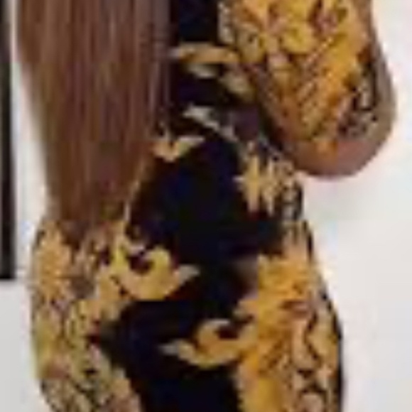 Gold and black dress - Picture 7 of 7